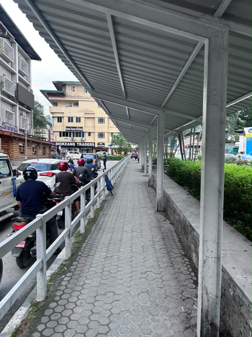 Covered walkway sidewalk